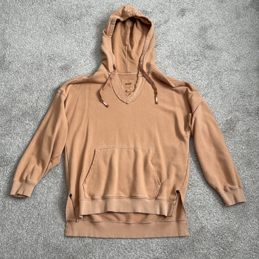 Aerie V Neck Oversized Hoodie Sweatshirt